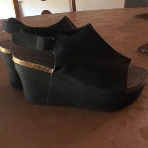 Pierre Dumas Wedge heel sandal ..8 and half.. worn twice